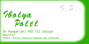 ibolya poltl business card